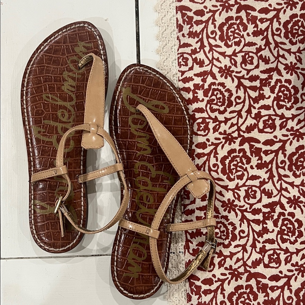 Sam Edelman Brown and Tan Sandals